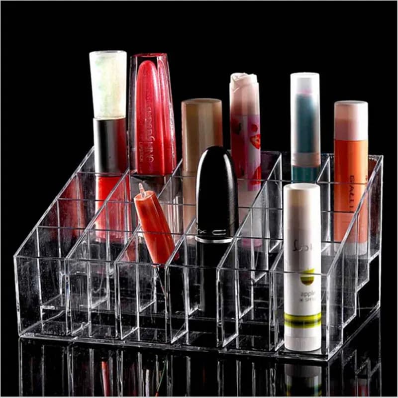 Clear 9/24/36/40 Grid rossetto Stand Case Makeup Organizer Storage Box rossetto Display Stand Holder Cosmetic Organizer Box