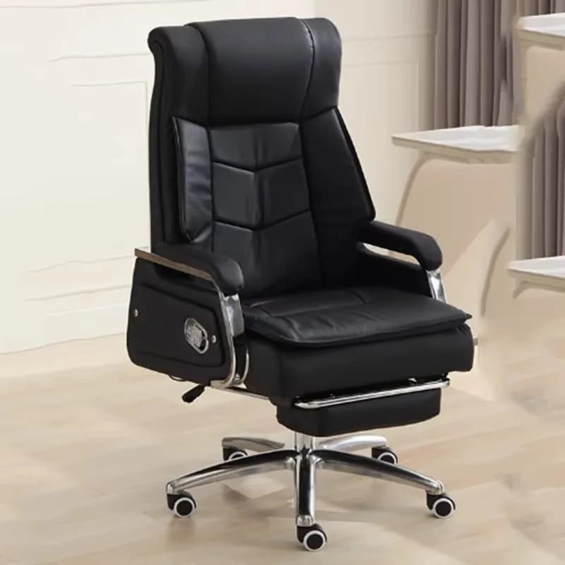 Sedia da ufficio ottomana in pelle bracciolo massaggio studio nero sedia da ufficio da gioco reclinabile comoda mobili Silla Escritorio
