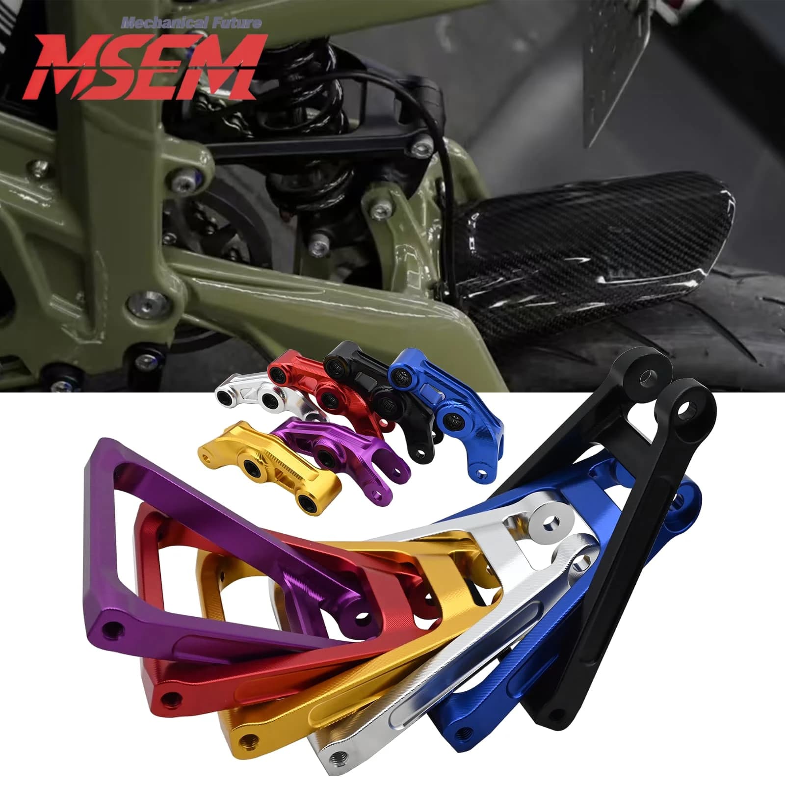 Staffa Triangolare Posteriore Rinforzata per Ammortizzatore, Upgrade CNC per Sur-Ron Light Bee Series Segway X160 X260, Ricambi per E-Bike Off-Road