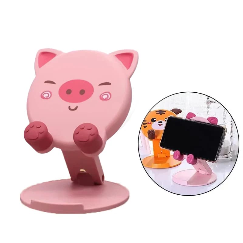 1PC nuovo cartone animato carino supporto per telefono pieghevole piccolo portatile multifunzionale regolabile supporto per tablet universale strumento Lazy God