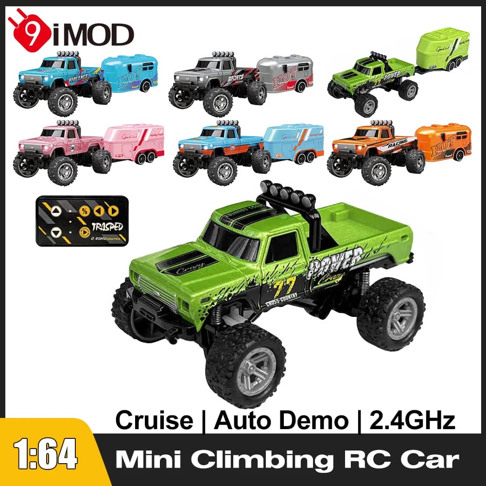 9IMOD 1/64 Mini camion RC 2.4G fuoristrada Monster Truck Mini modello in lega arrampicata auto RC