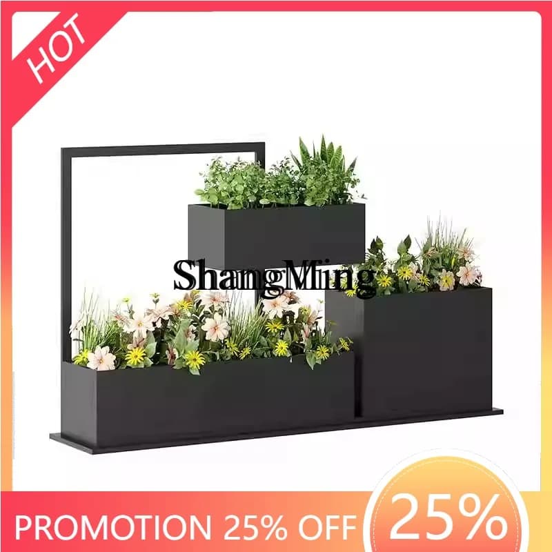 ZYY avanzato squisito contenitore per fiori in ferro battuto per interni supporto per fiori creativo pendolo esterno mobile con combinazione semplice per esterni