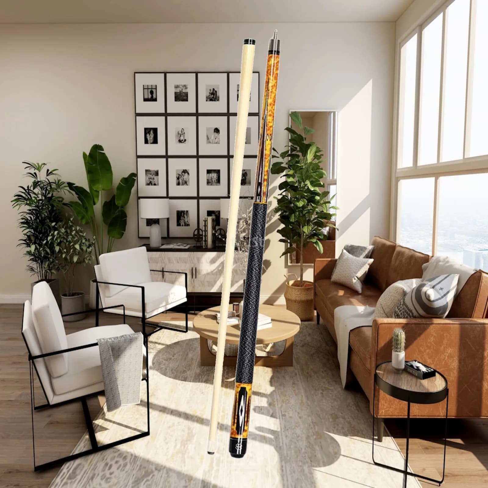 Billiard Cue Stick Wood 57inch Split Pool Rod Professional Tip for Adults Beginners Practice Billiards Supplies