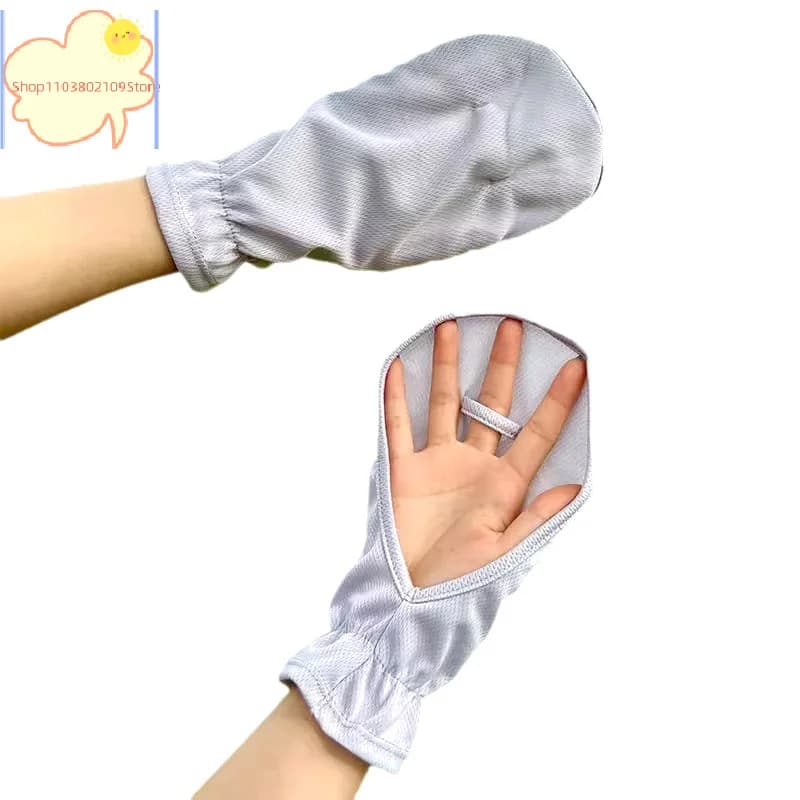 【CL】Guanti estivi con protezione UV, guanti sottili e traspiranti per donna e uomo, guanti per ciclismo e sport all'aria aperta, guanti a manica lunga