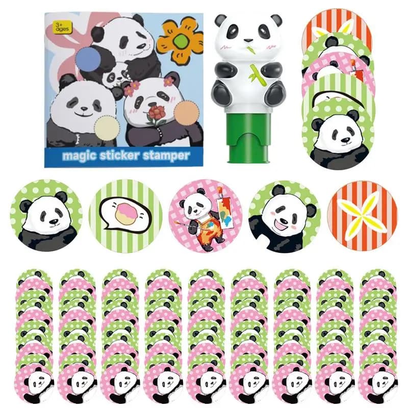 Adesivi per ragazzi adesivi Bulk Boy Stickers con Panda Kids Stamper Sticker Toy Interactive Early Education Toddler Sticker
