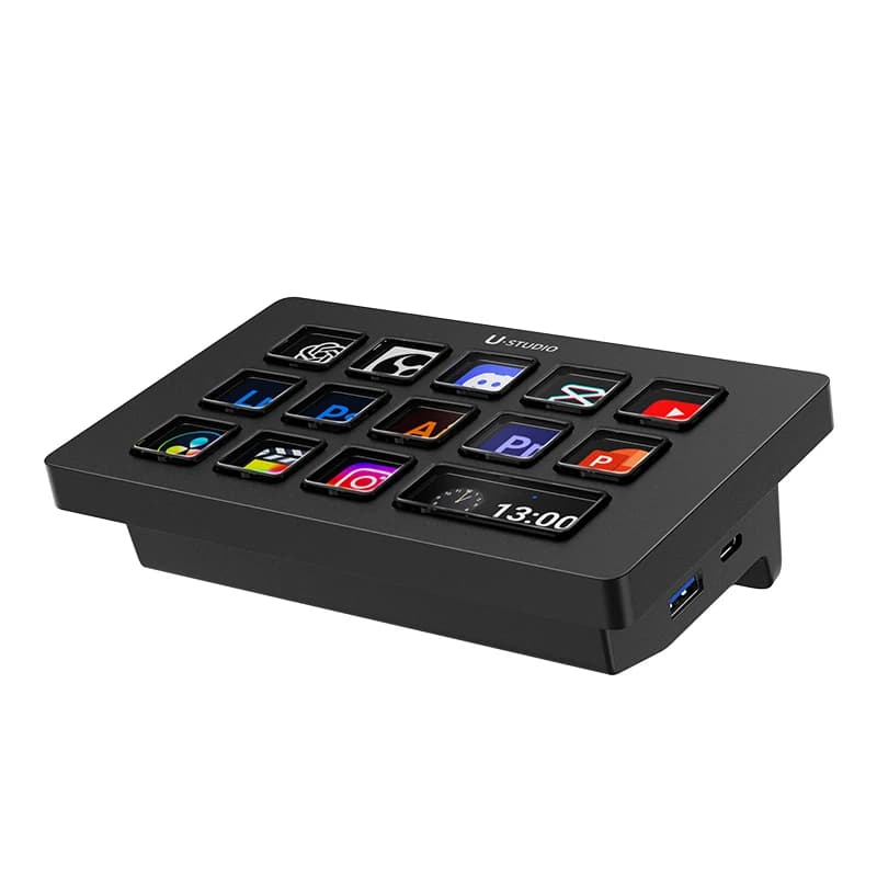 Ulanzi D200H D200 Tastiera controller Stream Deck 7 in 1 con 14 tasti LCD per OBS Live Youtube Creazione contenuti Gaming Office