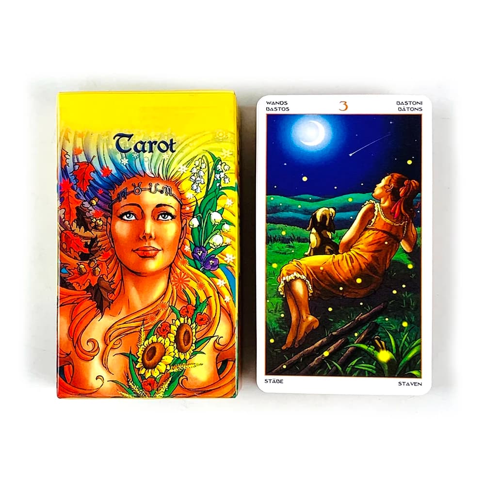 Tarot Cards Leisure Party Table Game Fortune-telling Prophecy Divination Tarot Deck,Great For Beginners, Meditation & Party Game