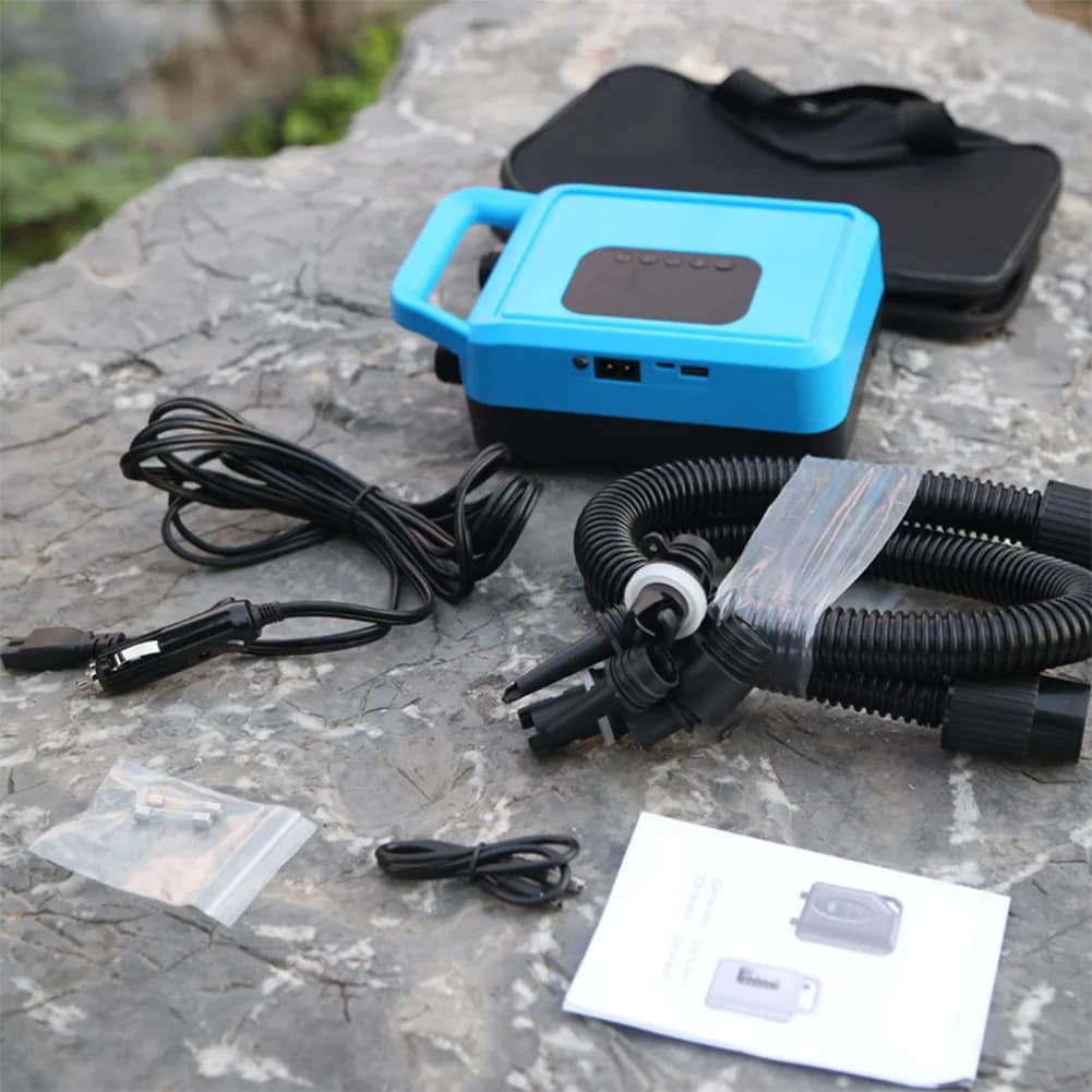 Pompa ad aria elettrica ad alta pressione da 20 PSI per kayak gonfiabili SUP con illuminazione a LED e batteria ricaricabile