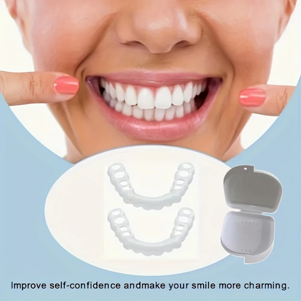 New Temporane Dentali Faccettes, Protected and Orthodontic Appliances, Reusable Cover and Comfortable, Instant Whitening Effect, Excellent Gift for H2931
