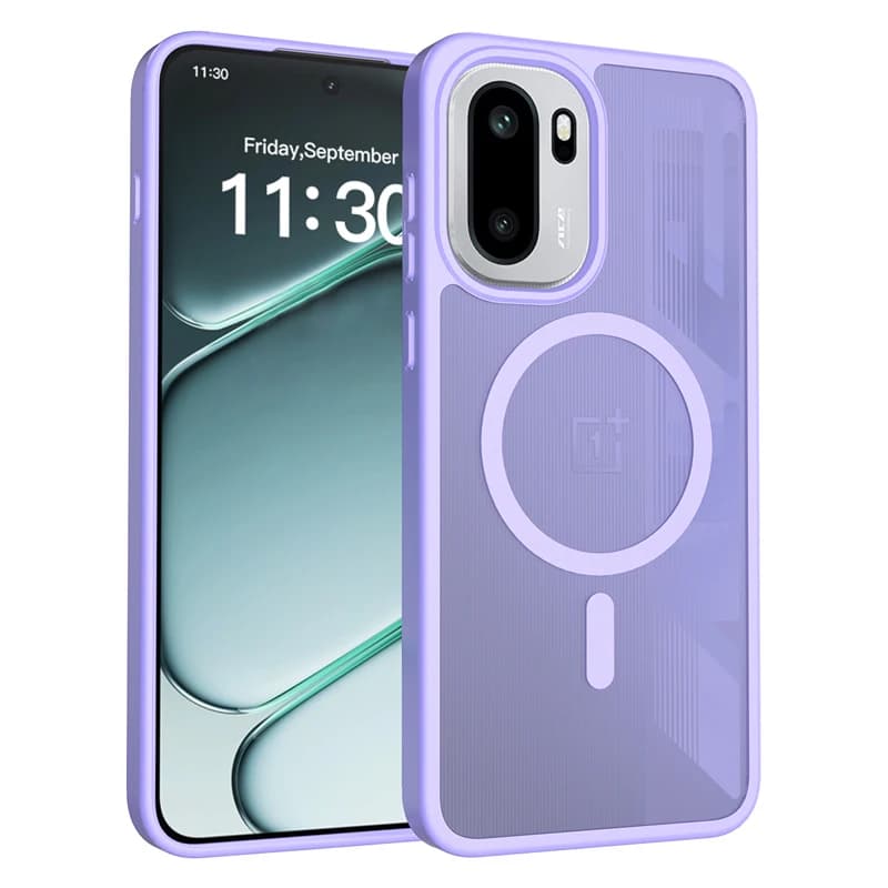 Ultra-Thin Wireless Charging Case for OnePlus 15 15R Ace 6 TPU+PC Silky Smooth Touch Shockproof Cover for MagSafe Shell
