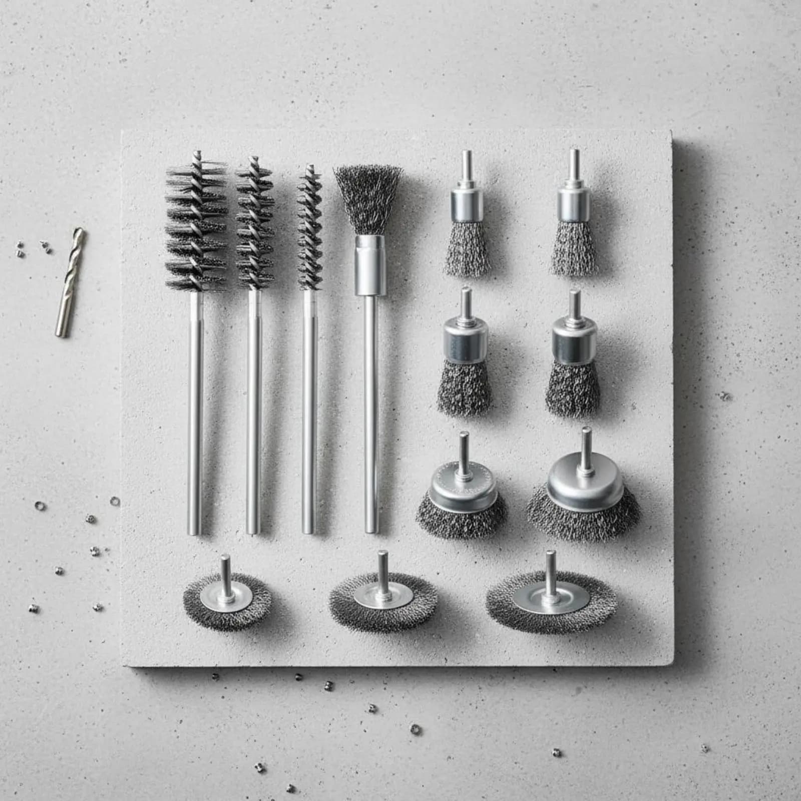 Set di 13 Spazzole Metalliche per Trapano, Kit di Accessori per Rimozione Vernice, Resistenti all'Usura e Robuste per Riparazioni Automobilistiche