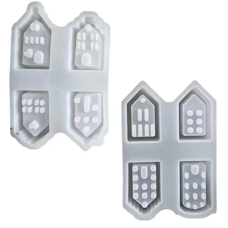 Stampo in silicone AA63 HOT a forma di casa per feste, stampi in silicone a forma di casa per la creazione di candele e gessi.