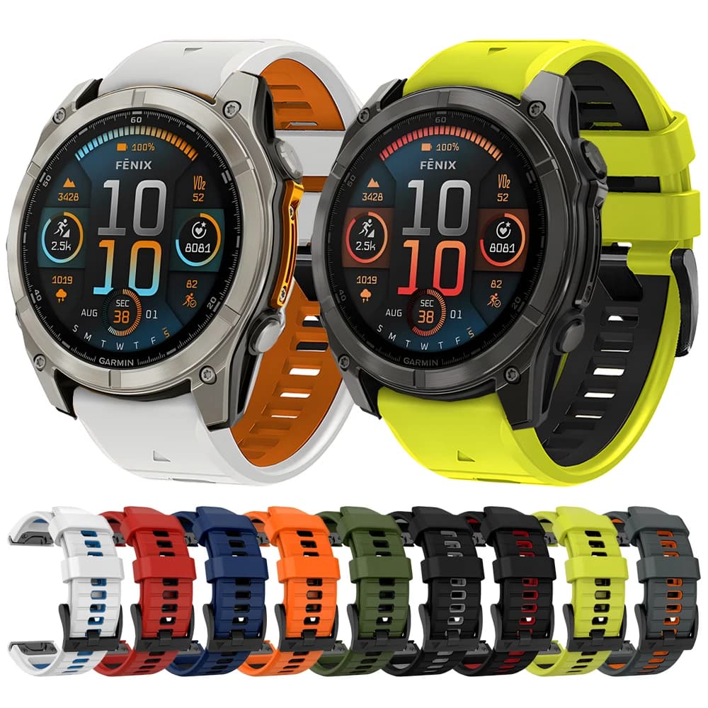 QuickFit 26mm 22mm cinturino sportivo in silicone per Garmin Fenix 8 E 47mm 51mm 7X 7 Pro 6 6X/Epix Gen 2/Enduro 3 cinturino braccialetto
