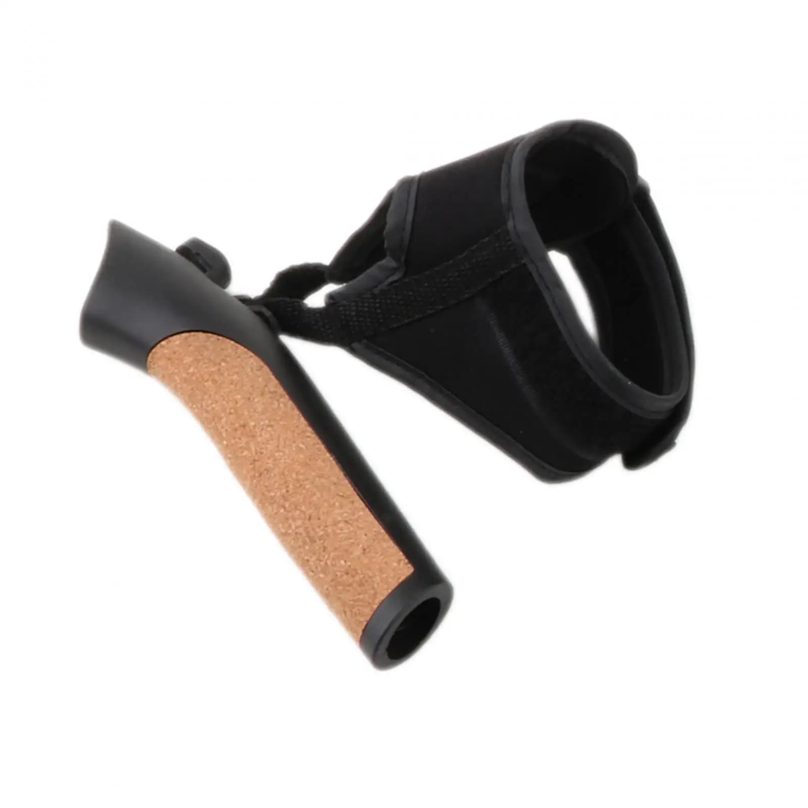 Alpenstock grip for climbing, mountaineering, walking handle, with adjustable wrist strap, trek rod handle