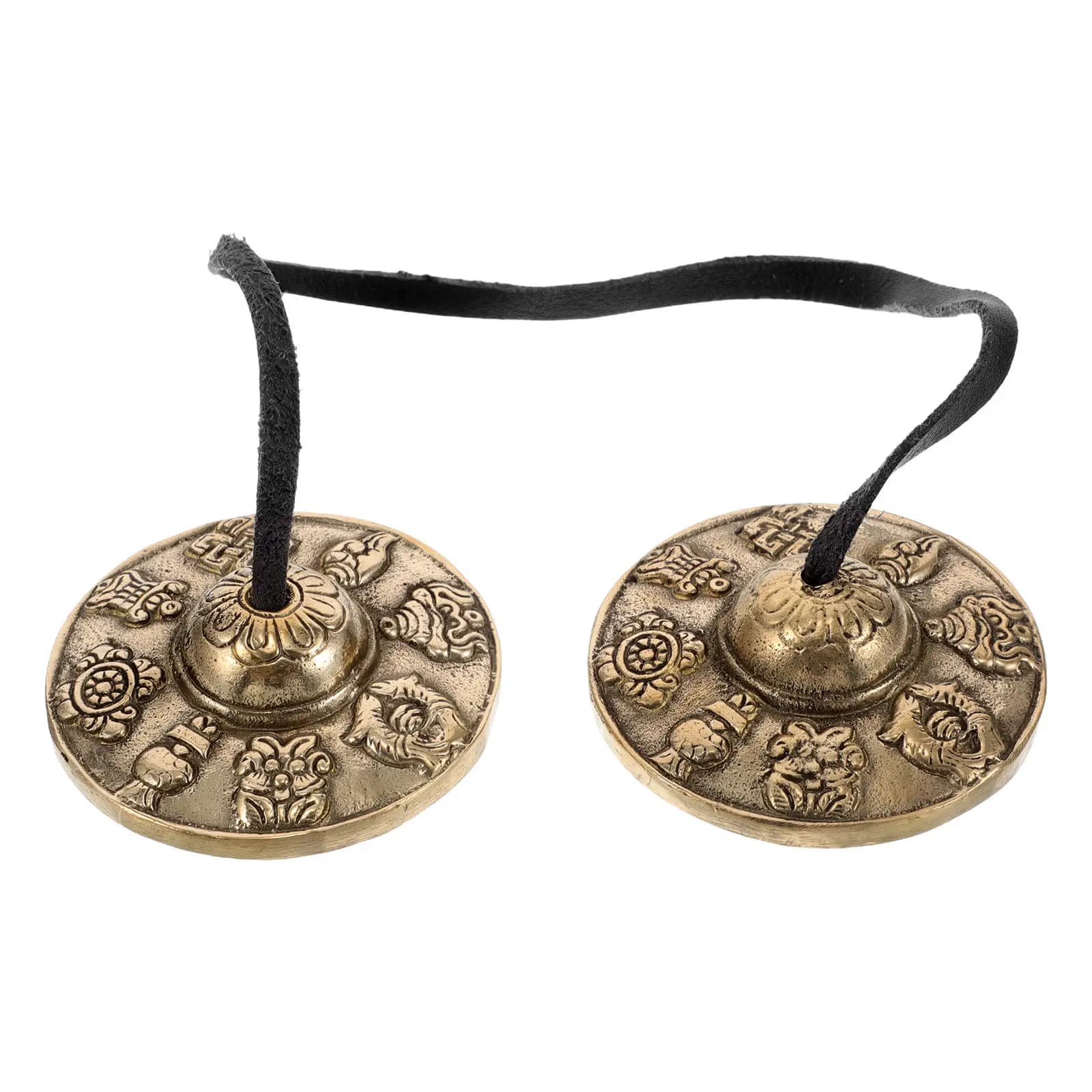 1Pair Finger Cymbals Meditation Chime For Music Therapist Tibetan Tingsha Brass Bells Yoga Sound Chimes Relaxation