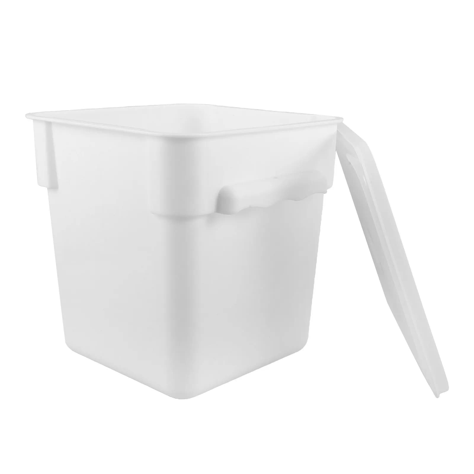 Square Plastic Food Storage Container Commercial 8L Bin Handle Kitchen Restaurant Freezer Microwave Organizer Beverage Juice