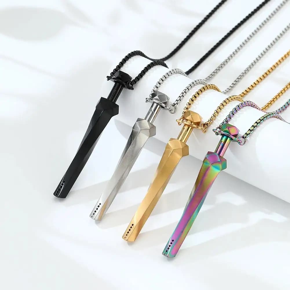 Collana Respiratoria 2-in-1 con Testa Piatta, Ciondolo in Acciaio Inossidabile, Collana Respiratoria Girevole a Testa Rotonda, Antistress e Antiansia