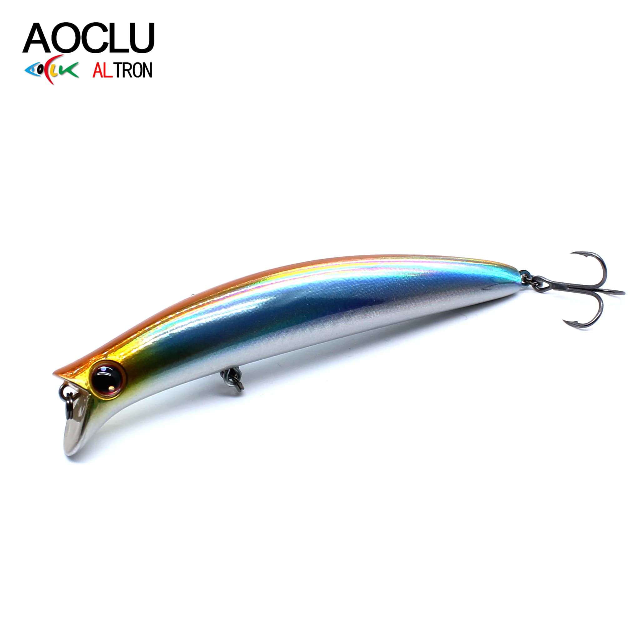 AOCLU Galleggiante Wobbler 110mm 14.8g 90mm 13g Sonaglio Esca Dura Ibrido Minnow Richiamo Per Il Mare Costera Barca Rock Bass Trota pesca