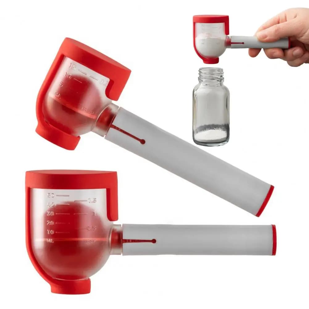 2Pcs Protein Powder Scoop All in One Protein Powder Container with Scoop, Portable Supplement Storage for Narrow Bottles