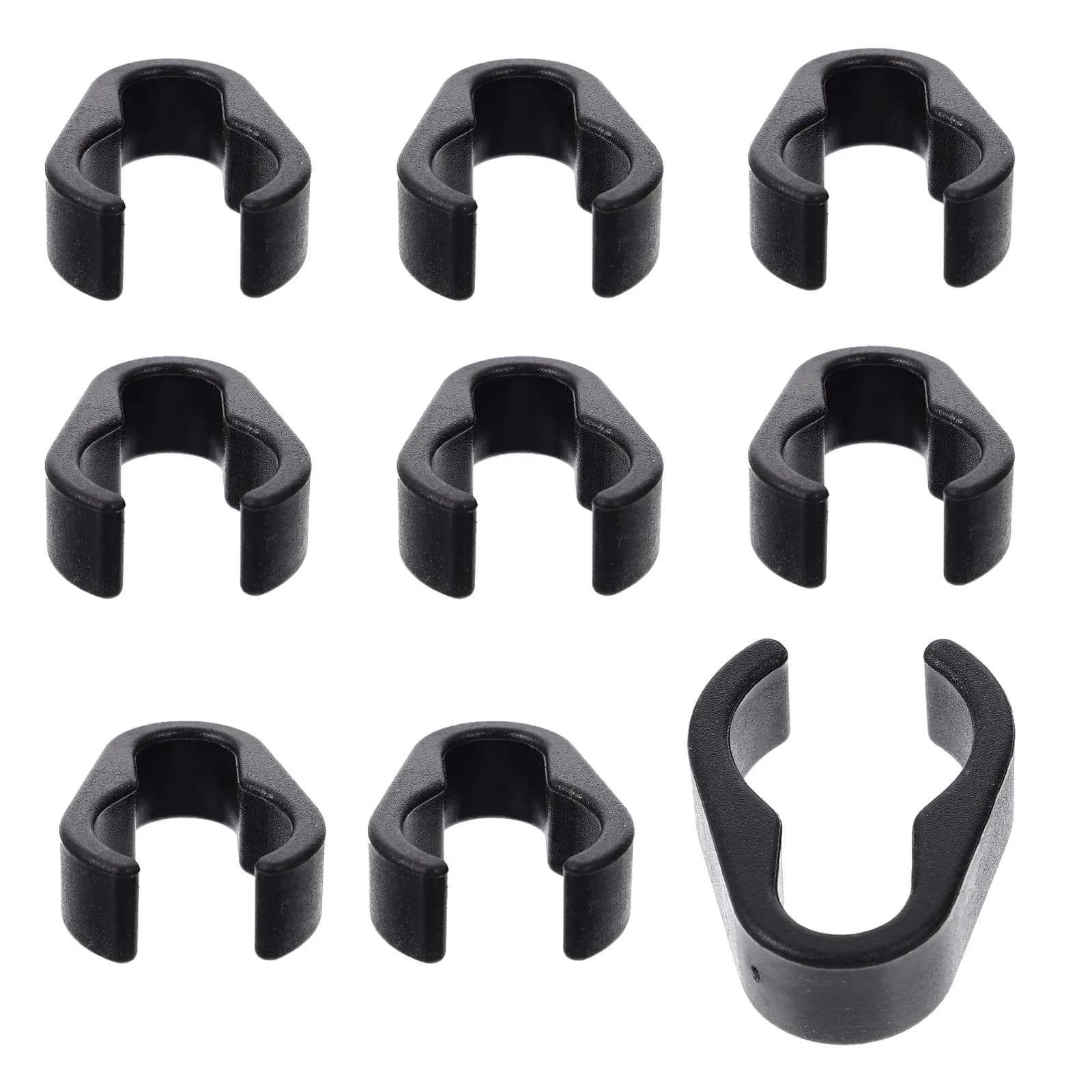 10 Pezzi Morsetti per Cavi Microfono in Plastica, Clip per Supporto Microfono, Asta, Tastiera, Supporto Luce, Organizzatore Cavi Resistente