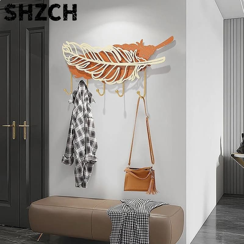 Wall Mounted Coat Rack with Hooks Heavy Duty Entryway Hall Tree for Coats Bags Hats