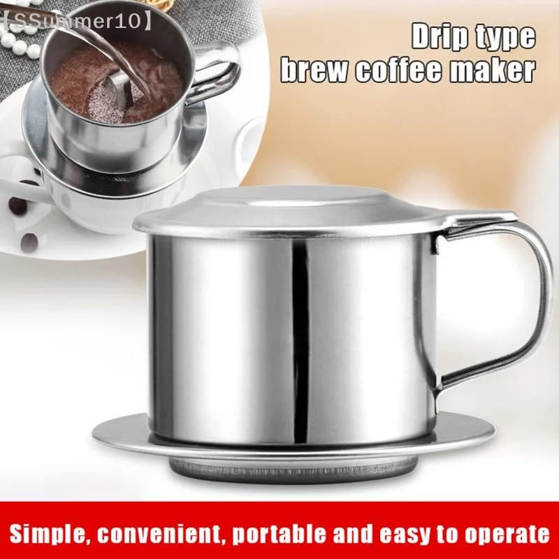 【SSummer10】Caffettiera vietnamita in acciaio inossidabile - Filtro portatile per infusione, tazza, colino, utensile da cucina【SS】