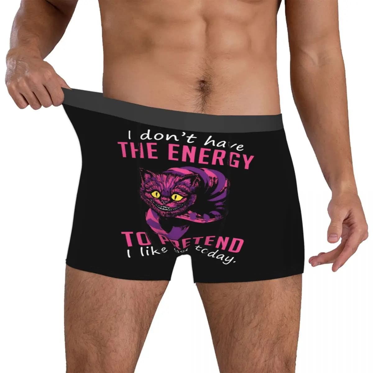 Boxer personalizzati Cheshires Anime Cat da uomo, slip manga a cartoni animati, intimo cool