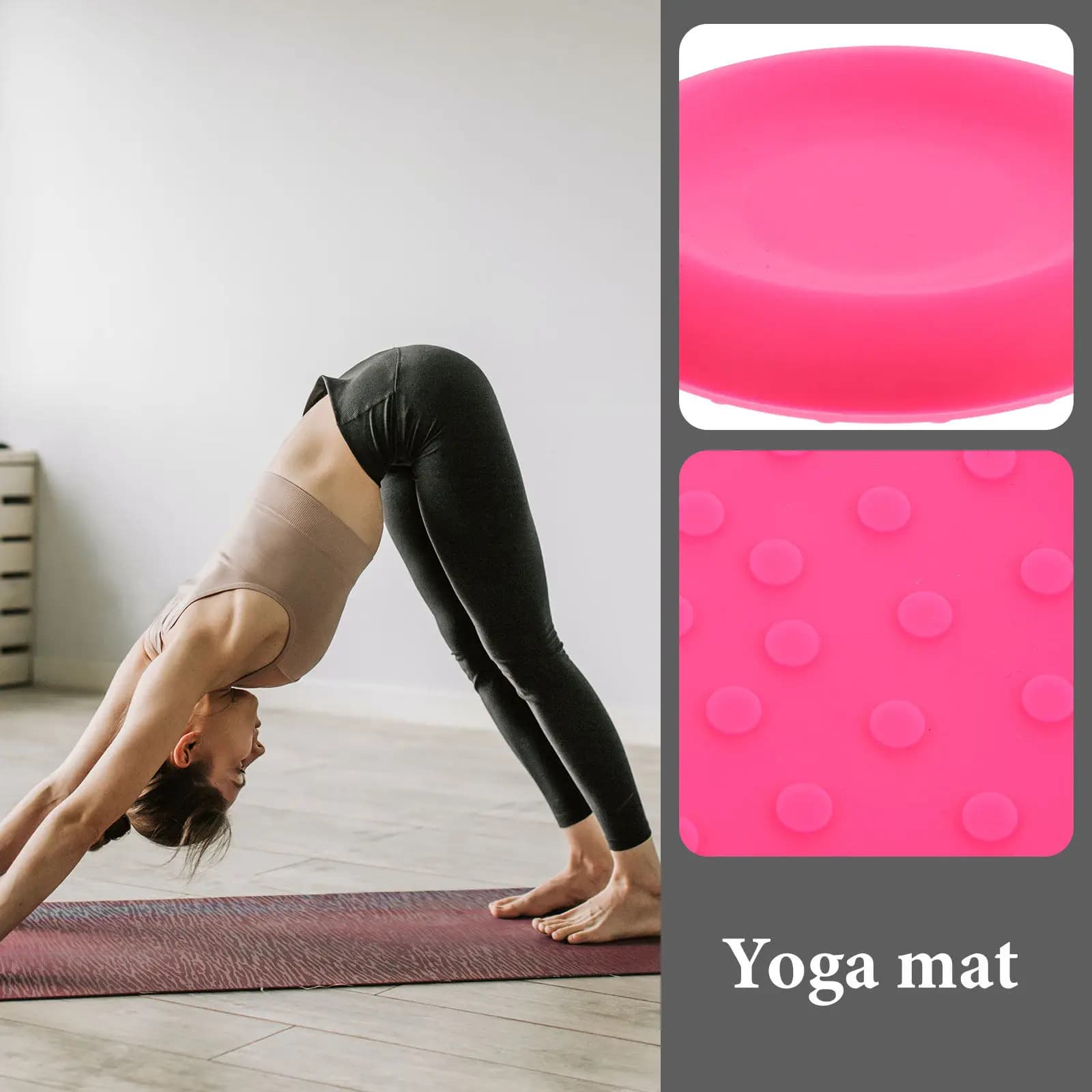 Cuscinetto Antiscivolo per Yoga, Protezione Rotonda in Silicone Spessa e Confortevole per Pilates, Palestra, Allenamento, Tappetino di Supporto per Ginocchia