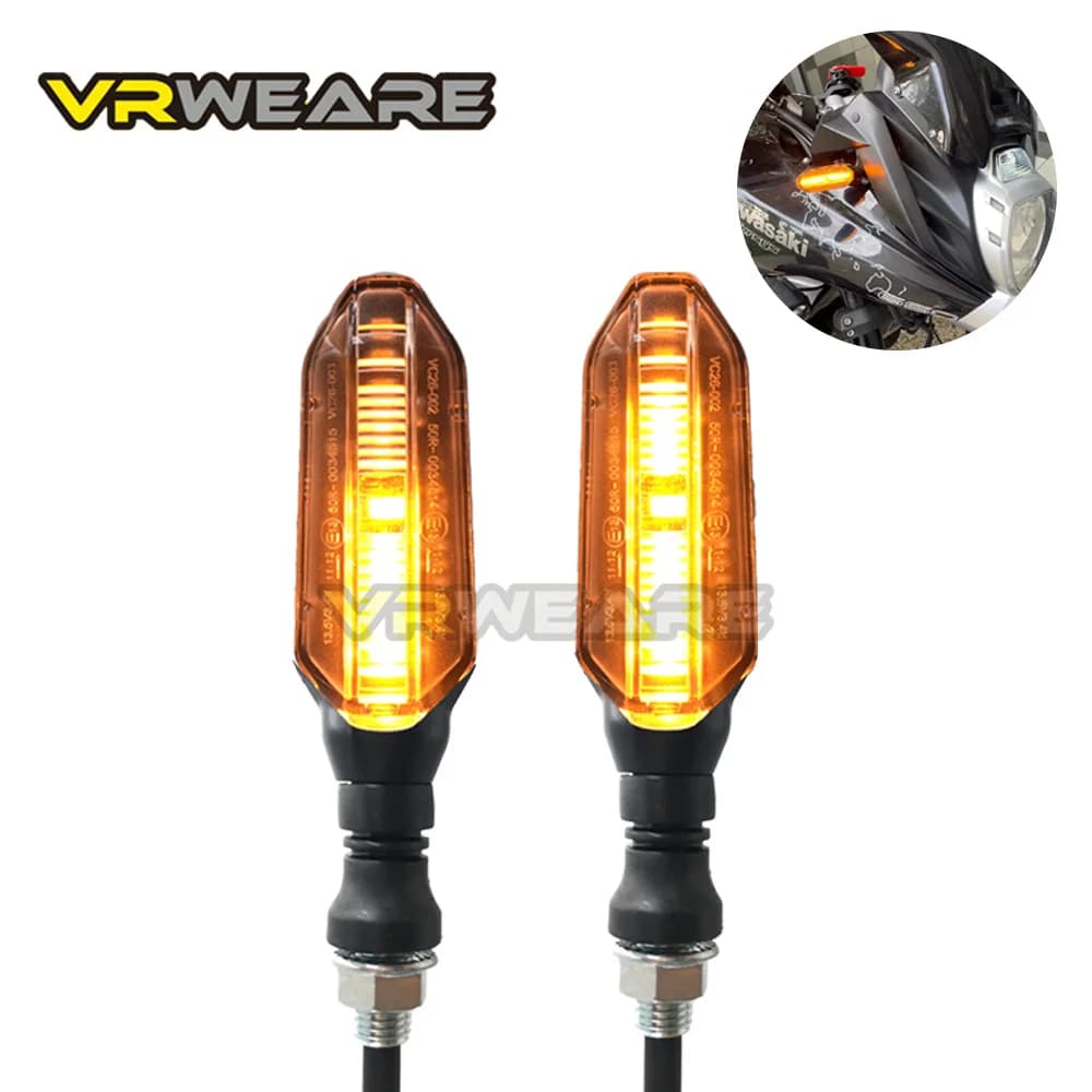 2Pcs indicatori di direzione per moto luci 12 led indicatore di flusso d'acqua frecce lampeggianti per Kawasaki Honda Yamaha Suzuki