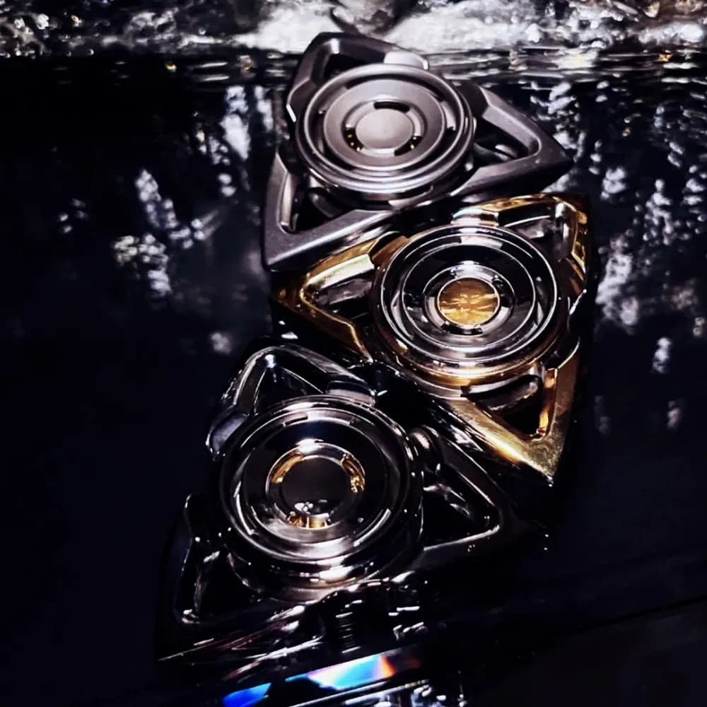 DOB EDC Fidget Spinner Giocattoli Fidget in acciaio inossidabile per adulti Accessori da scrivania Fidget Spinner a tre pale