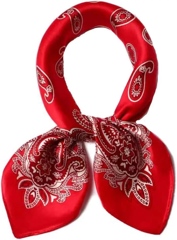 Sciarpa in vera seta di gelso 100% - 21'' x 21'' - Foulard leggero - Sciarpe quadrate piccole stampate digitalmente per donna e uomo