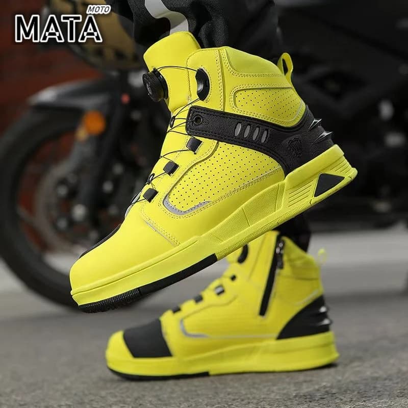 Motorcycle Boots CALDI Men's Bike Shoes Motorcycle Sneaker Motorcycle Boots Microfiber Adventure Motorcycle Shoes