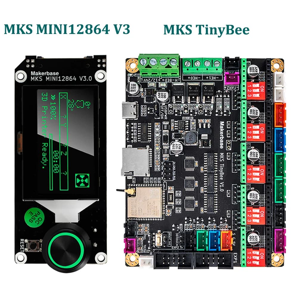 MKS TinyBee Scheda Madre Stampante 3D Scheda Madre Scheda di Controllo ESP32 WIFI MINI12864 Schermo TFT Wifi WEB di Controllo Makerbase