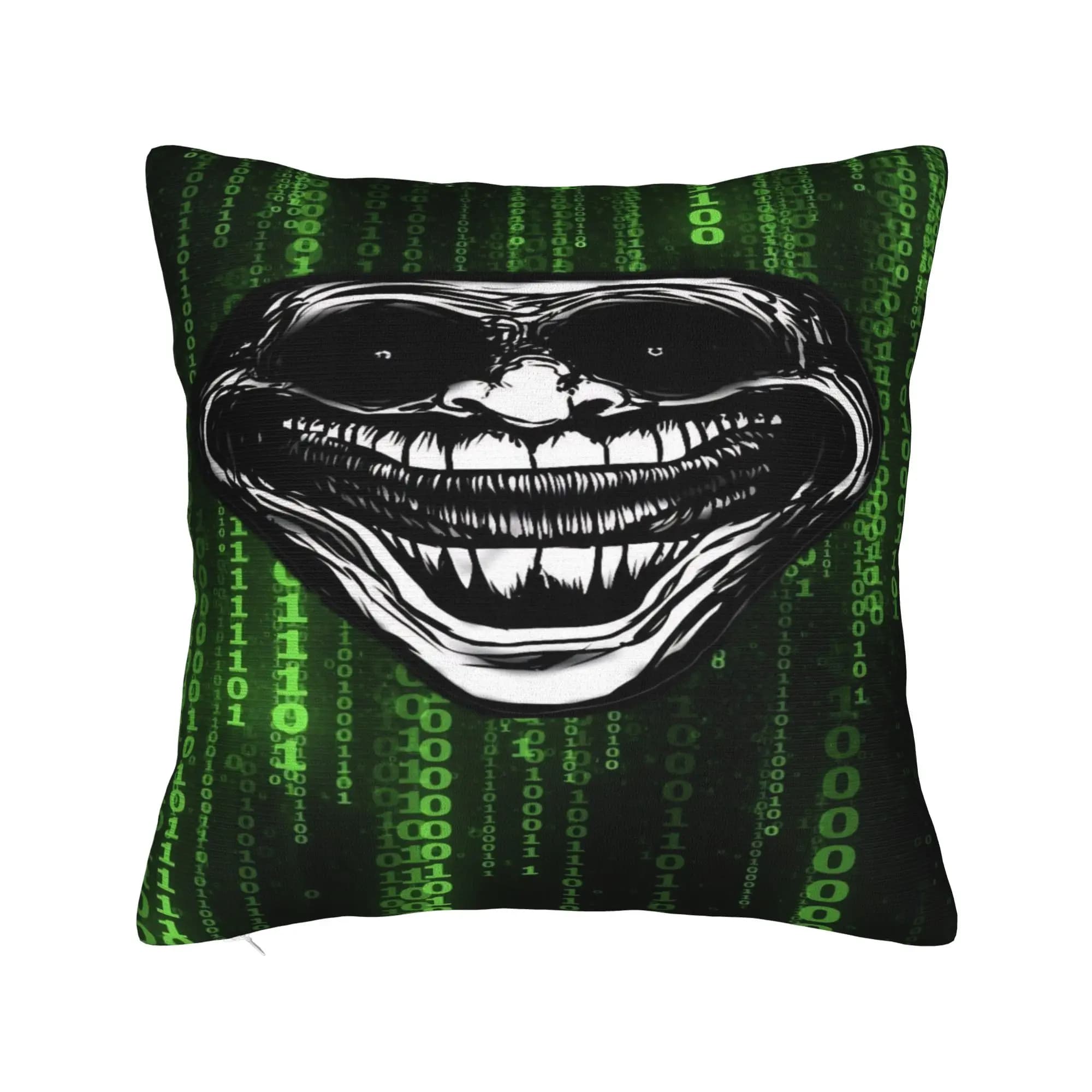 New Style Sofa Funny Trollface Decorations Pillowcases Stuff Pillow Cover Square Multi Size