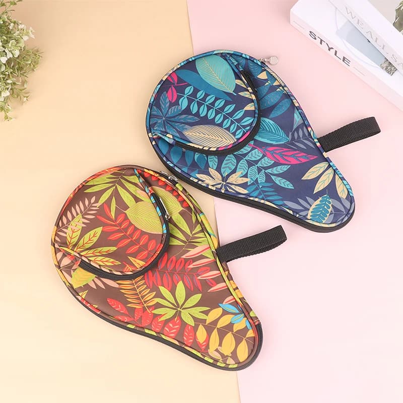 1Pc Table Tennis Racket Bag Wear-Resistant Gourd Racquet Pingpong Paddles Bag Colorful Table Tennis Racket Case Paddle Pouch
