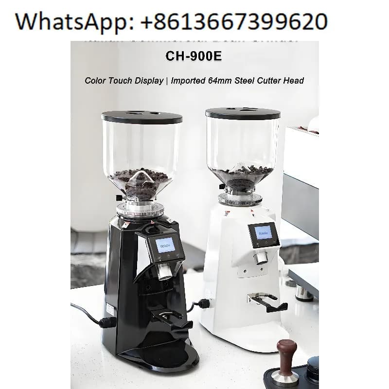 64mm stainless steel grinder, 19-gear adjustable touchscreen control, electric coffee bean grinder.1PCS