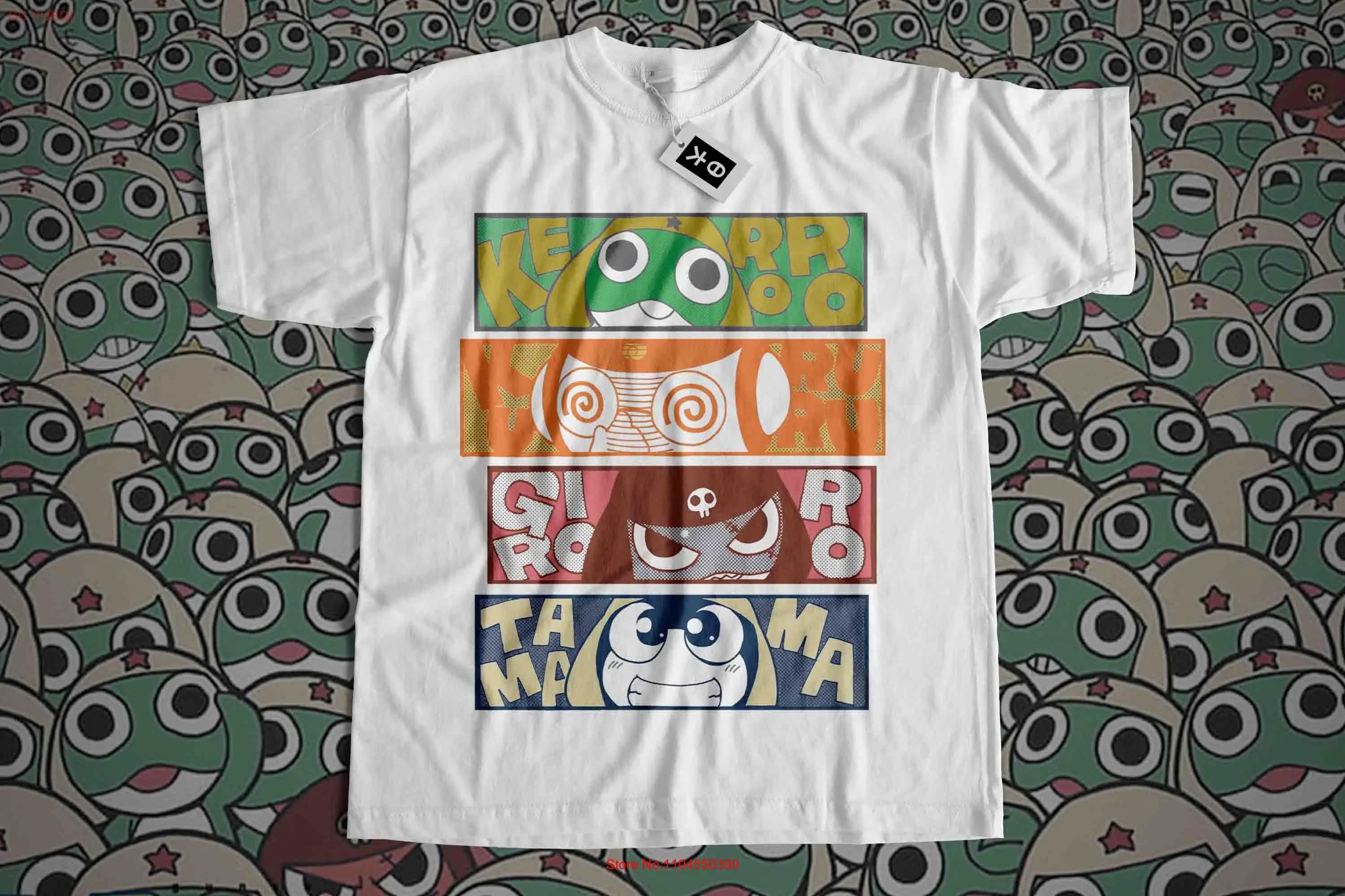 Camicia Keroro streetwear giapponese stile harajuku maniche lunghe o corte