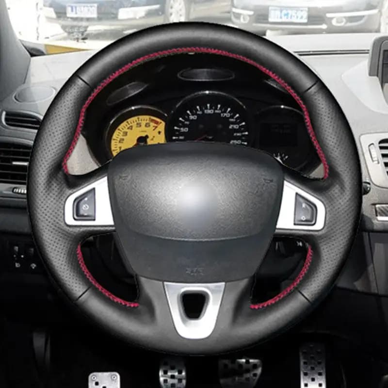 Trecce sul volante dell'auto per Renault Megane 3 Samsung SM3 Scenic 3 Kangoo 2 Fluence (ZE) Nissan NV250 Rivestimento in pelle