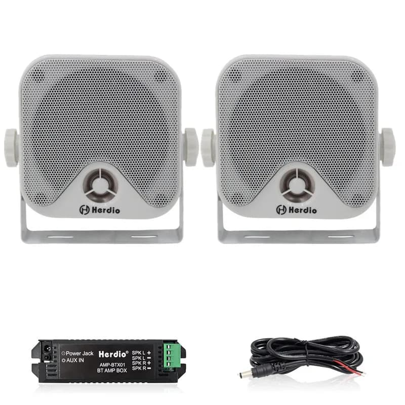 Herdio altoparlante Bluetooth portatile da 4 pollici cablato impermeabile 120W Sound Box altoparlante per trattore per barche all'aperto installazione facile