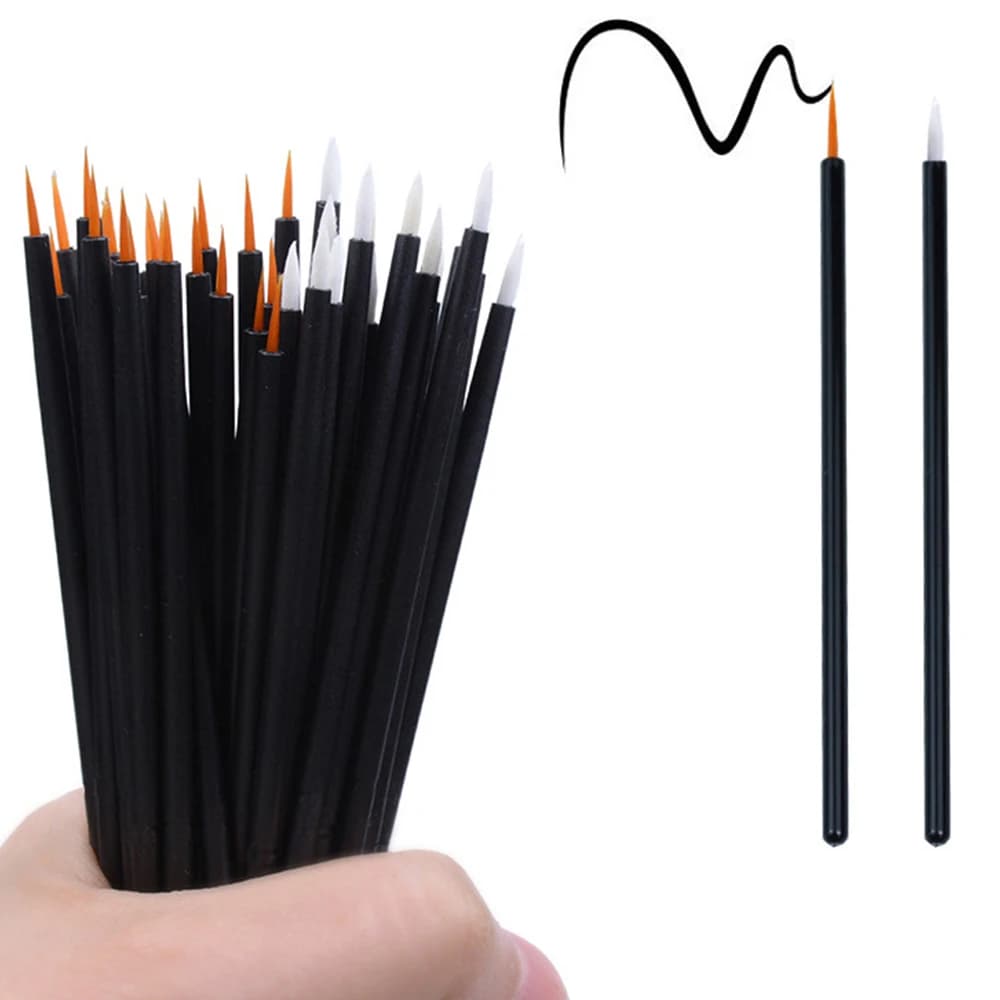 50/100pcs Brushes Applicator Lip Brush Eyeliner Eyelash For Nail Art Painting Eyeshadow Pen Tool Eye Lash Wands Accessories