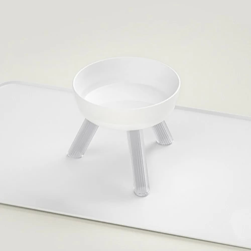 Spine Protective Elevated Cats Dog Bowl Stand Non Slip Base Plastic Raised Pet Feeder Pet Food Bowl Holder Indoor Feeding