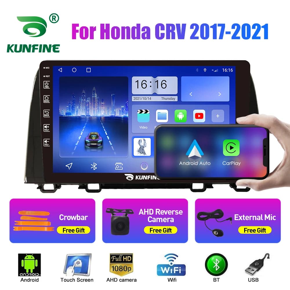 Autoradio Per Honda CRV 2017-2021 2Din Android Octa Core Car Stereo DVD Lettore di Navigazione GPS Multimediale Android Auto Carplay