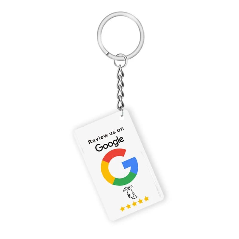 Tag NFC in resina epossidica per recensioni Google, scheda intelligente per condividere i contatti, portachiavi impermeabile, tag NFC rettangolare