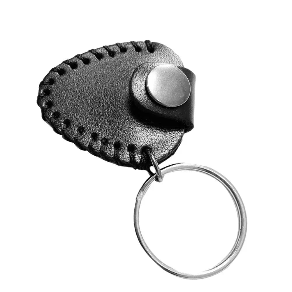 Guitar Pick Bag Made of Premium Cowhide with Keychain Ring for Easy Carrying Waterproof Dustproof Scratch Proof Plectrum Storage