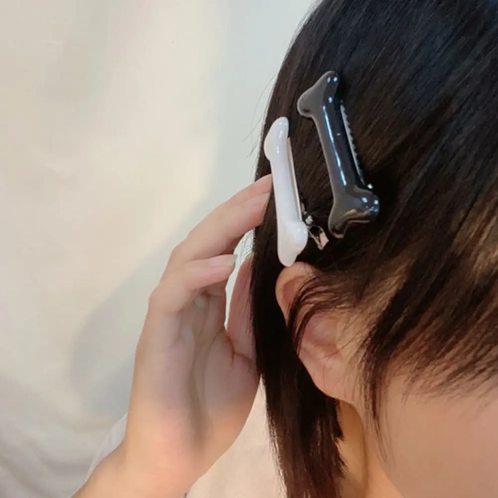 Fascia per Capelli Punk con Design a Osso di Cane, Decorazione per Capelli alla Moda, Grazioso Accessorio per Capelli, Fermaglio, Molletta, Clip per Capelli