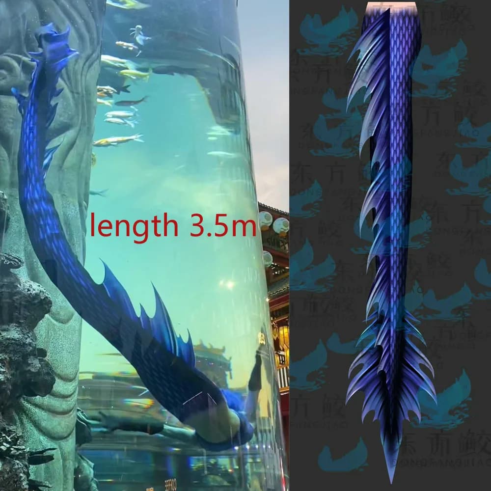 3.5m Dragon Tail AoRun Mermaid Swimsuit Nezha 2 Summer Adult Swimming Cosplay Aquarium Performance Mermaid Swimsuit