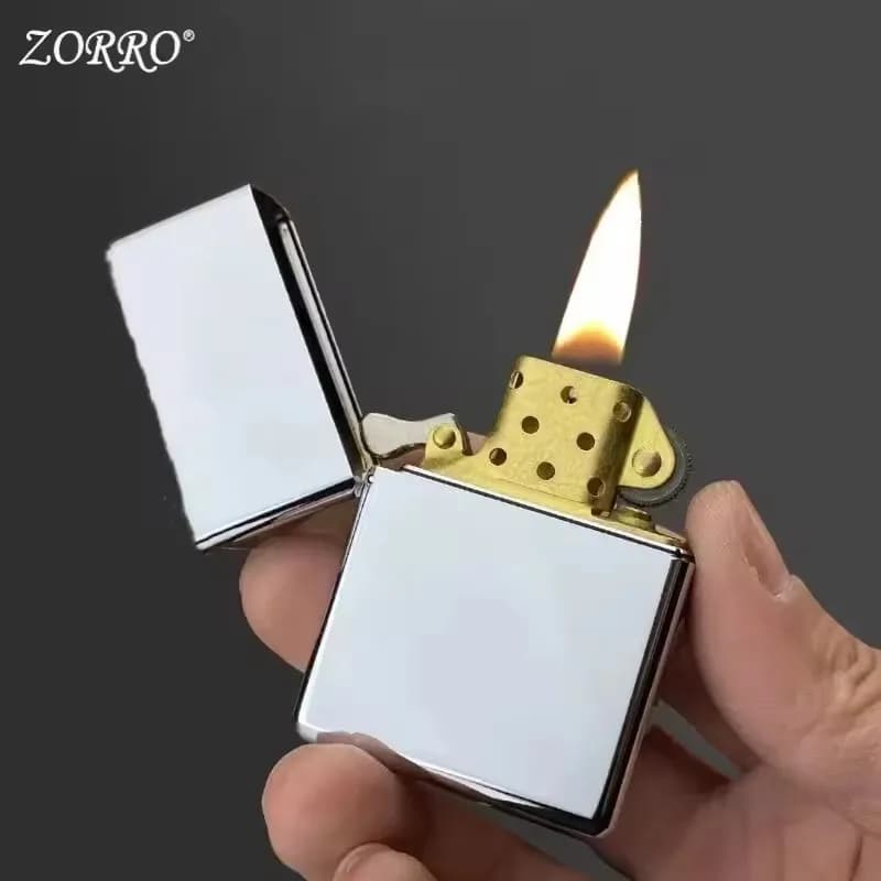 Zorro 912 Retro High End Impermeabile Sigillato Armatura Costantino Accendino 3/5 Cerniera In Metallo Benzina Accendino Regalo da Uomo