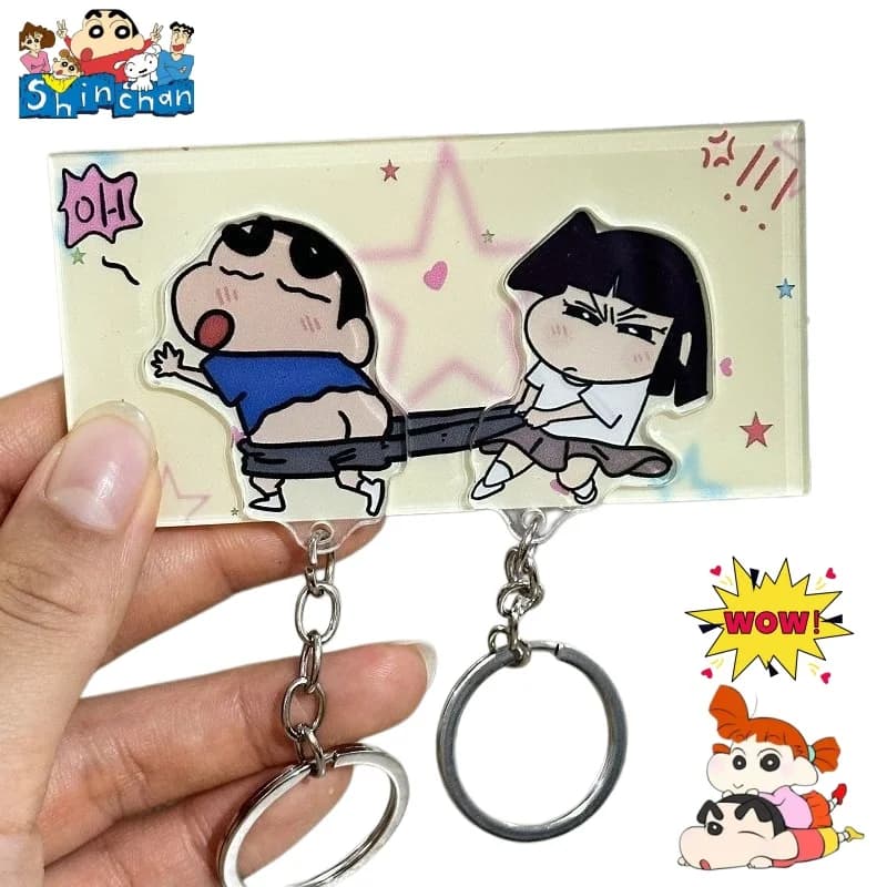 Cartoon Anime Crayon Shinnohara Shinnosuke Creative Keychain Pendant Fashion High-looking Funny Backpack Pendant Gift Toy