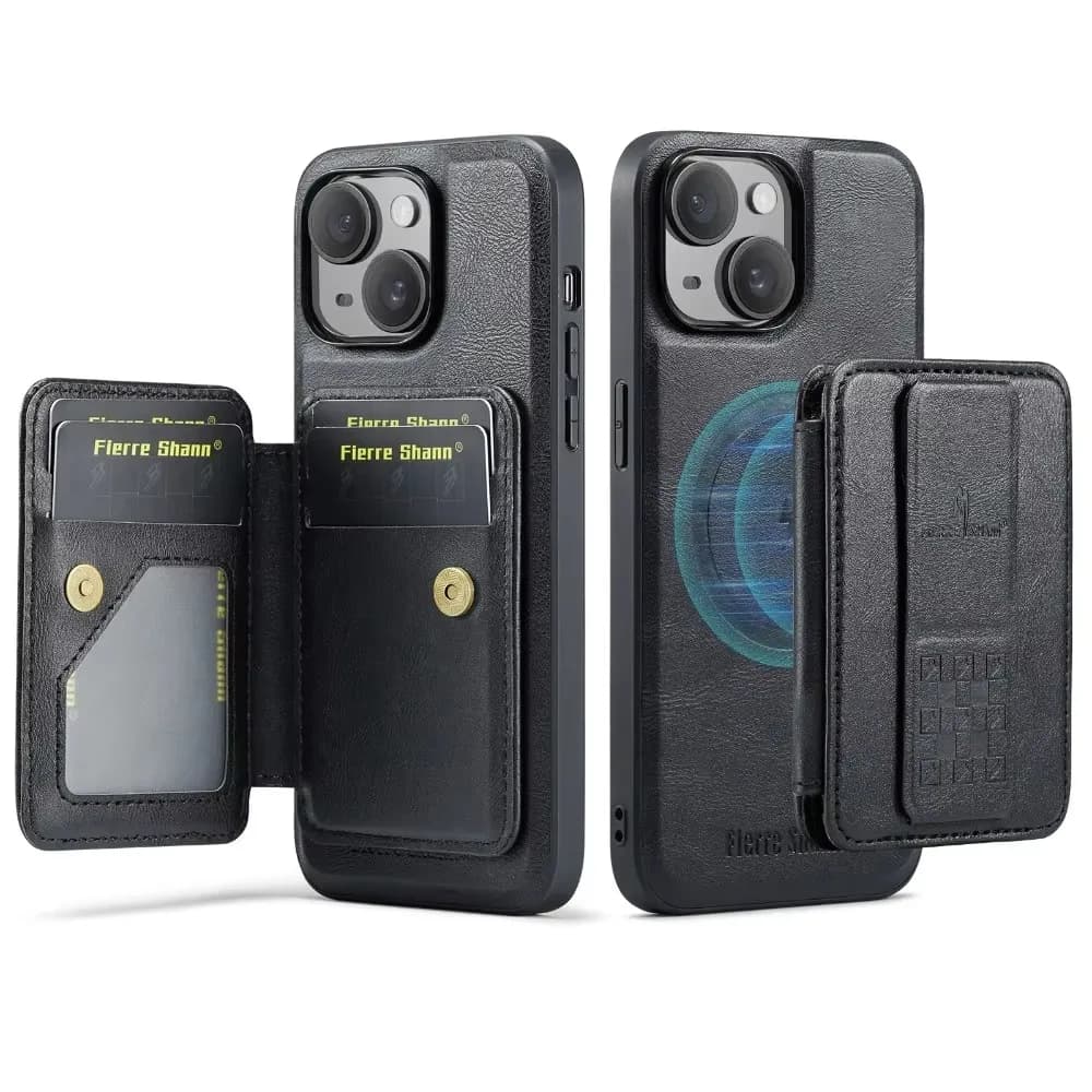 Custodia a portafoglio per carte di blocco RFID rimovibile 2 in 1 per iPhone 16 Pro Max 15 14 Plus 13 12 11 7 8 SE 2020 2022 custodia in pelle PU
