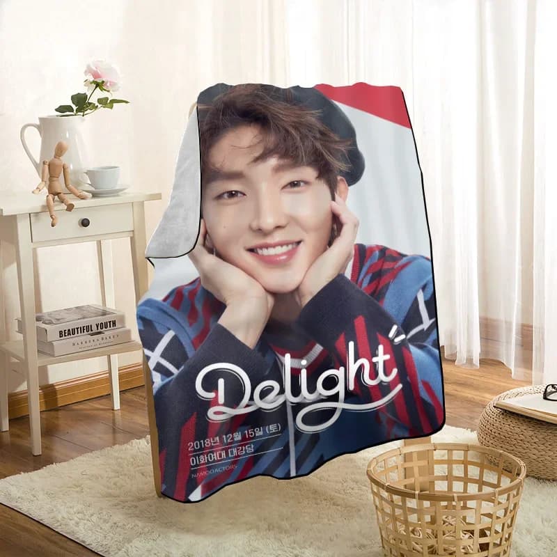 Nuovo arrivo LEE JOON GI coperte KPOP stampa coperta morbida gettare su casa/divano/biancheria da letto coperta da viaggio portatile per adulti 1201
